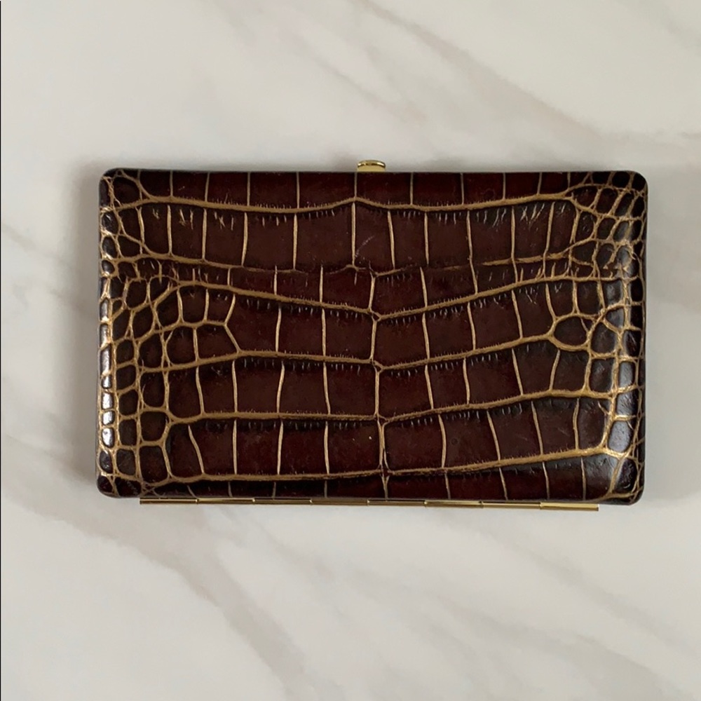 Abas Vintage ‘Crocco’ Clutch Wallet
